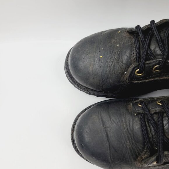 Georgia Men\'s Black Logger Leather Steel Toe Classic Ankle Work Boots Size 8.5